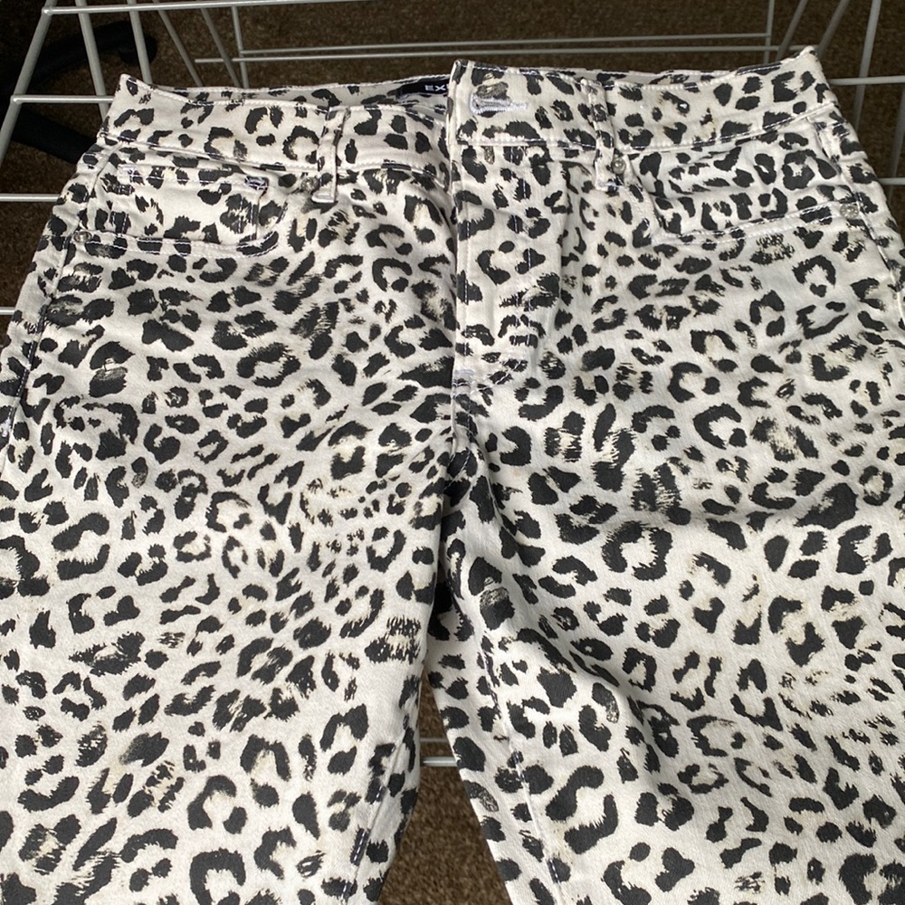 Leopard print jeans leggings